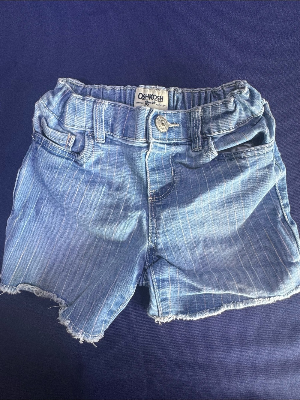 OshKosh B'gosh Light Blue Pinstripe Denim Shorts